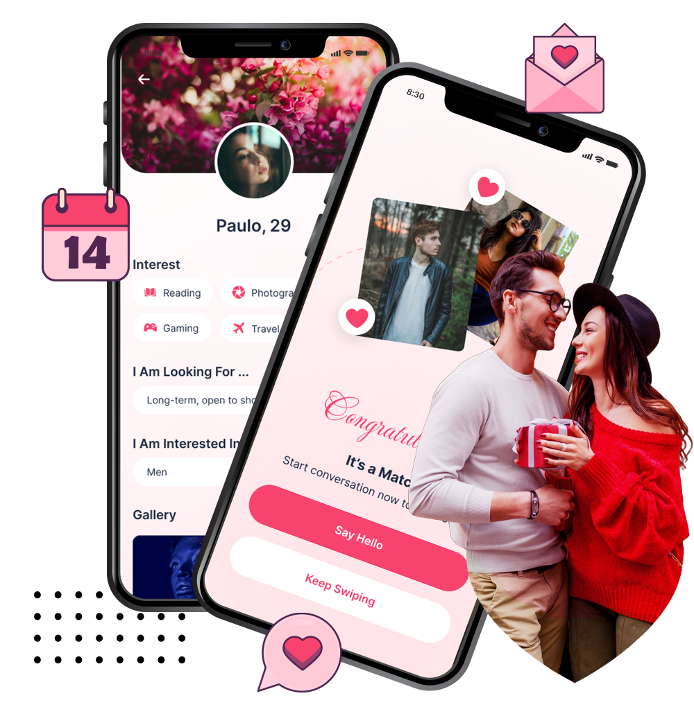 Couple looking at tablet